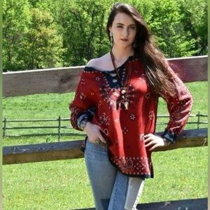 Tasha Polizzi bandana pullover sweater M
